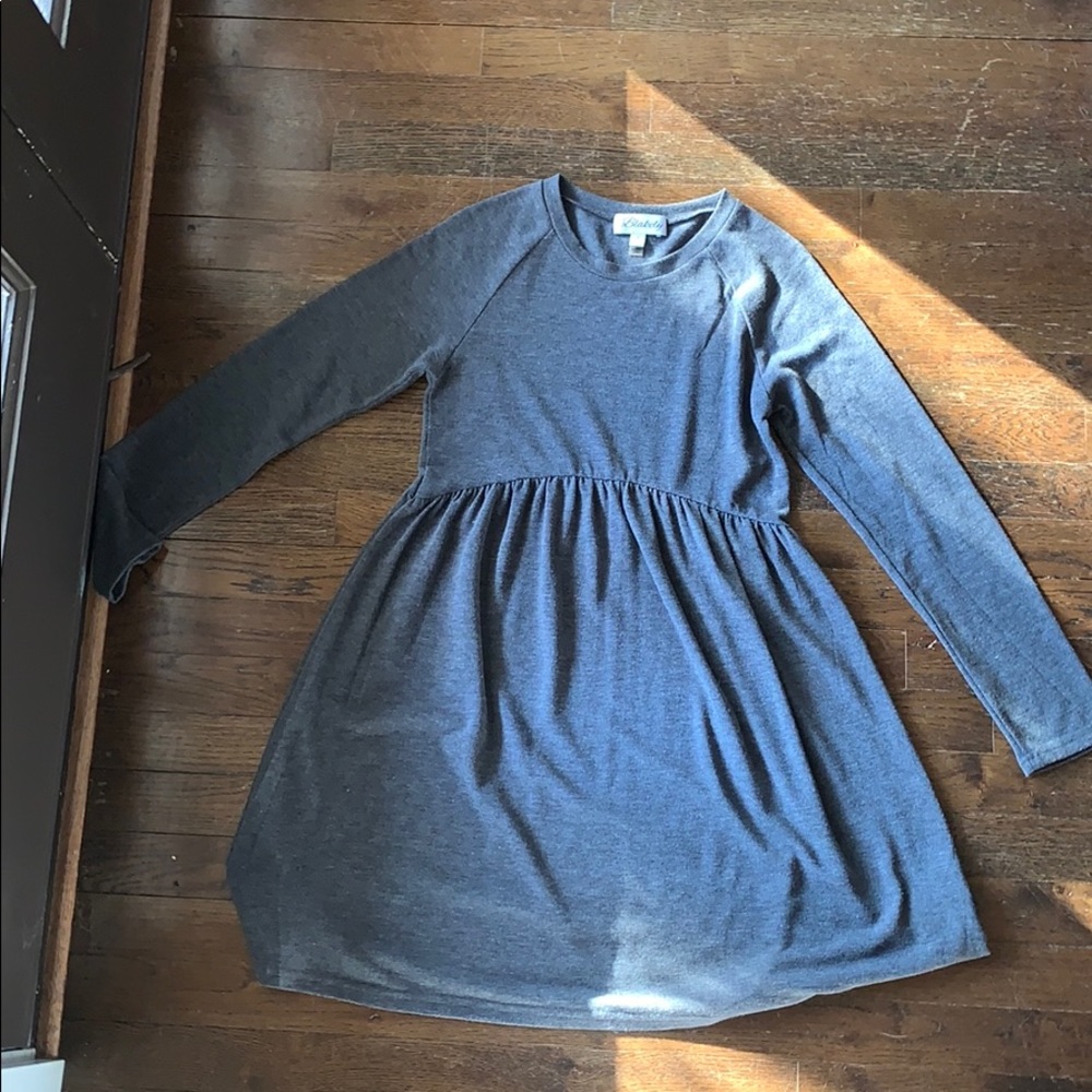 grey long sleeve dress-S